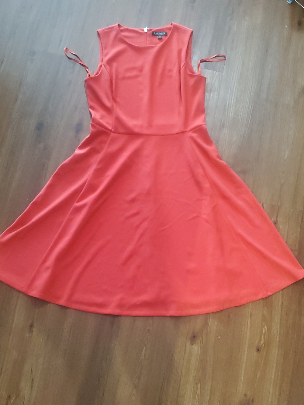 Lauren Ralph Lauren Coral Sleeveless Midi Dress